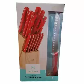 085081432308 MARTHA STEWART Steel Cutlery Set Wood Block