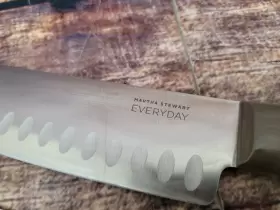 129368.02 MARTHA STEWART Santoku Knife Set Tang Triple Rivet #2