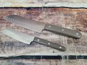 129368.02 MARTHA STEWART Santoku Knife Set Tang Triple Rivet