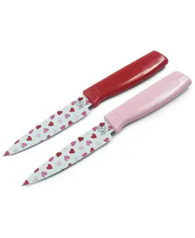 733001874447 MARTHA STEWART Heart Paring Peeling Knives Set