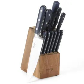 92328665 MARTHA STEWART Eastwalk Steel Cutlery Set Acacia