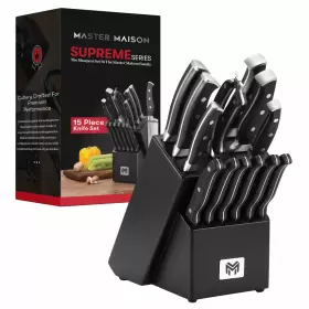 855173008540 MASTER MAISON Kitchen Knife Set Wooden Block