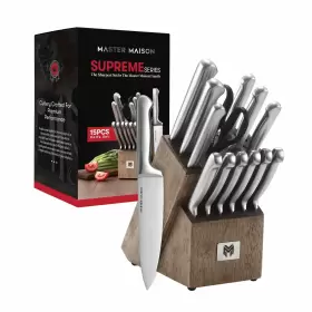 855173008786 MASTER MAISON Kitchen Knife Set Block Steel