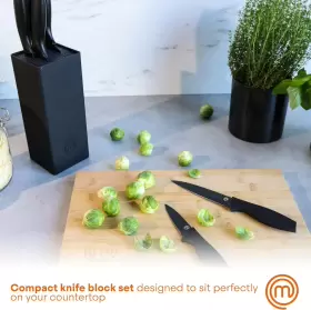 313030554512 MASTERCHEF Knife Set Block Kitchen Knives Sharp #3
