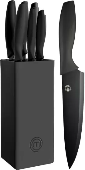 313030554512 MASTERCHEF Knife Set Block Kitchen Knives Sharp