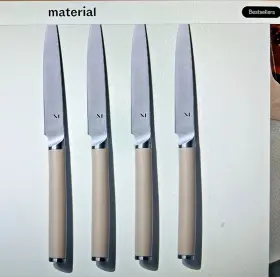 10094893 MATERIAL Table Knives Steak Set Steel