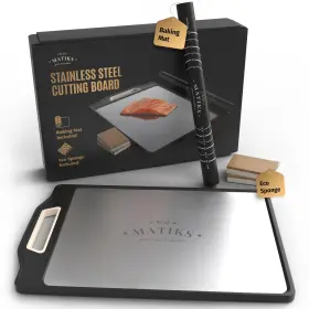 MAT009IKS-US MATIKS Steel Cutting Board Set Double