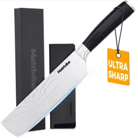 MTL001 MATRLVIBE Nakiri Knife Razor Sharp Vegetable Cleaver