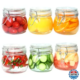 B0CNP8LCLR MBSRITY Glass Jars Airtight Lid Set Mouth Mason