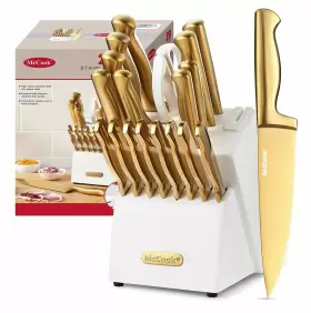 2BE0911-JJ-4146 MCCOOK Kitchen Knife Golden Titanium Steel Se