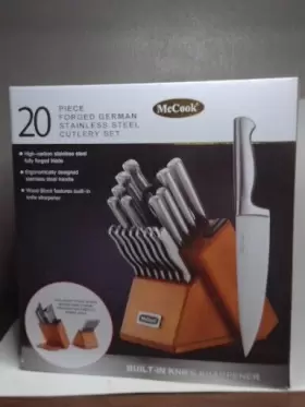 MC69W MCCOOK Kitchen Knife Set Steel Knives Block