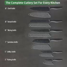 705353844508 MCCOOK-MC704 Knife Set Granite Kitchen High #2
