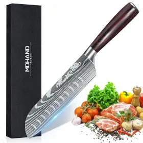975282123263 MDHAND Santoku Knife Ultra Sharp Chef Forged