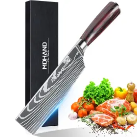 975282123300 MDHAND Nakiri Knife Ultra Sharp Meat Cleaver