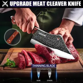 975282123522 MDHAND Butcher Knife Set Serbian Chef Box Forged #3