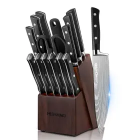 DZTZ15PCS MDHAND Knife Set Block Chef Forged High Car