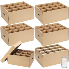 B0CKWRJTX8 MENKXI Mason Jar Storage Handles Dividers Kraft