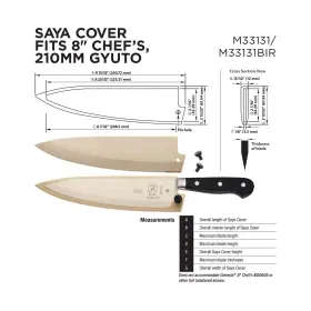 M33131 MERCER CULINARY Natural Ash Wood Saya Cover Blade Che #2