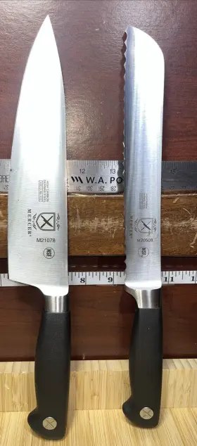 M21078 MERCER CUTLERY Chefs Knife Serrated Slicer Set