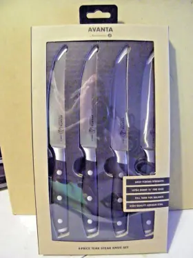 L5684-5 MESSERMEISTER Avanta Edge Steak Knife Set Teak Handle