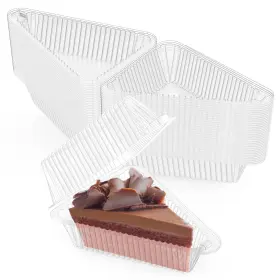 B0B8YG9K86 MFDSJ Cake Slice Containers Hinged Lids Cheesecake