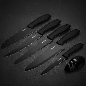 HX-7KFS2 MIDONE Steel Kitchen Knife Set Acrylic Stand #2
