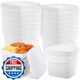 B0FMF32826 MIFOCI Food Containers Cream Buckets Lids Handle