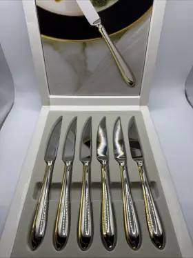 G3305-516 MIKASA Alessandro Estasi Steak Knives Set Steel