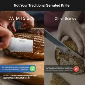 850030831927 MISEN Serrated Bread Knife High Carbon Steel #3