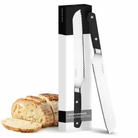 850030831927 MISEN Serrated Bread Knife High Carbon Steel