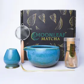 199284640269 MOONLEAF MATCHA Whisk Set Ceramic Bowl Kit