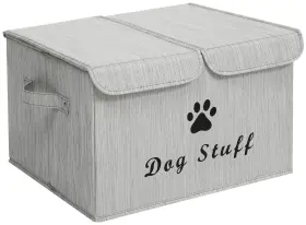 B08TQY8H3Q MOREZI Dog Toy Storage Box Lid Basket Organizer