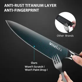 781545597636 MOSFIATA Sharp Titanium Chefs Knife Kitchen #2