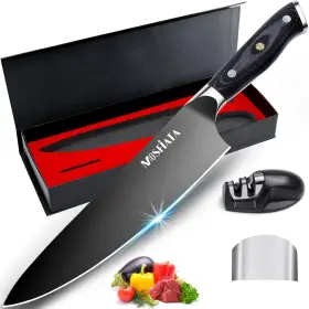 781545597636 MOSFIATA Sharp Titanium Chefs Knife Kitchen