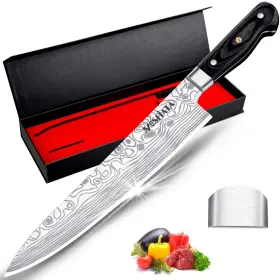 CK0304 MOSFIATA Chef Knife Sharp Kitchen Finger Guard