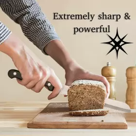 897038502219 MOSS STONE Steel Serrated Knife Set Kitchen High #3