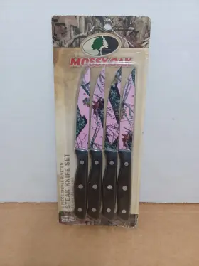 5158767 MOSSY OAK Steel Steak Knives Set Triple Riveted