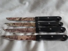 5162560 MOSSY OAK Steak Knife Set Triple Riveted Camo High