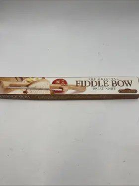 750632565438 MOUNTAIN WOODS Oak Fiddle Bow Bread Knife Left