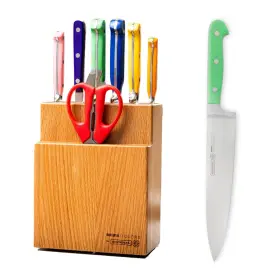 049774008355 MUNDIAL Kitchen Knife Set Multicolor Block Tang