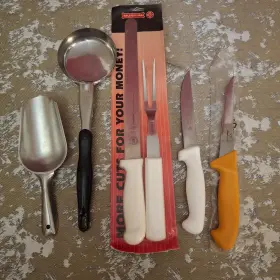 D486354 MUNDIAL Carving Knife Fork Set Nsf Knives Scoop Chef