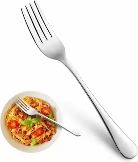 16PCS-SILVER MUTNITT Dinner Forks Set Top Food Steel