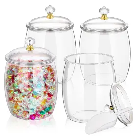 B0DJ741L9X MWELLEWM Candy Jars Lids Spoons Gallon Cookie