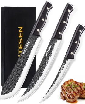 761729093116 NAITESEN Butcher Knife Set Bullnose Meat Carving