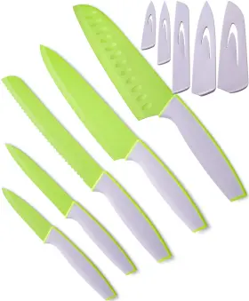 NK05 NAITESEN Kitchen Chef Knife Set Blade Guards Sharp Meat