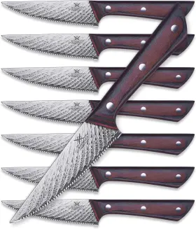 NNPD08 NAITESEN Steak Knives Set Serrated Kitchen Knife