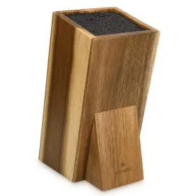 063004017234 NAVARIS Knife Block Holder Acacia Wood Stand