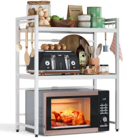 B0F8QPH9VY NETEL Expandable Microwave Stand Kitchen Organizer
