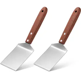 B08X2JKBZN NEWTAY Brownie Cookie Spatulas Steel Wood Handle