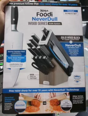 622356594523 NINJA Foodi Neverdull Wood Knife Set